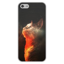 Заказать чехол для iPhone 5/5S в Москве. Чехол для iPhone 5/5S, объёмная печать Кошка  от THE_NISE  - готовые дизайны и нанесение принтов.