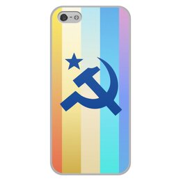 Заказать чехол для iPhone 5/5S в Москве. Чехол для iPhone 5/5S, объёмная печать Серп и молот от THE_NISE  - готовые дизайны и нанесение принтов.