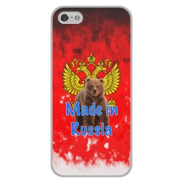 Заказать чехол для iPhone 5/5S в Москве. Чехол для iPhone 5/5S, объёмная печать Russia от ZVER  - готовые дизайны и нанесение принтов.