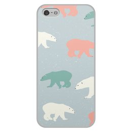 Заказать чехол для iPhone 5/5S в Москве. Чехол для iPhone 5/5S, объёмная печать  медведи от THE_NISE  - готовые дизайны и нанесение принтов.