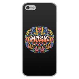 Заказать чехол для iPhone 5/5S в Москве. Чехол для iPhone 5/5S, объёмная печать Music от Maria Bobrova - готовые дизайны и нанесение принтов.