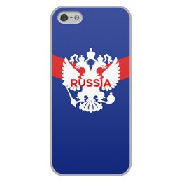 Заказать чехол для iPhone 5/5S в Москве. Чехол для iPhone 5/5S, объёмная печать Герб России от THE_NISE  - готовые дизайны и нанесение принтов.