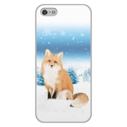 Заказать чехол для iPhone 5/5S в Москве. Чехол для iPhone 5/5S, объёмная печать Лисичка в снегу. от Zorgo-Art  - готовые дизайны и нанесение принтов.