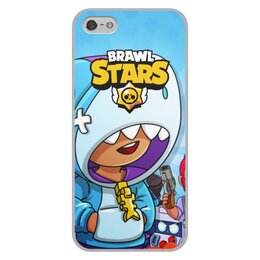 Заказать чехол для iPhone 5/5S в Москве. Чехол для iPhone 5/5S, объёмная печать BRAWL STARS LEON от geekbox - готовые дизайны и нанесение принтов.