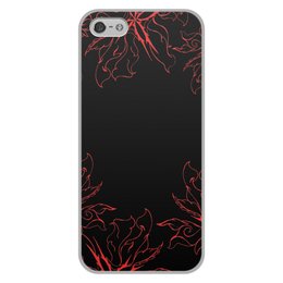 Заказать чехол для iPhone 5/5S в Москве. Чехол для iPhone 5/5S, объёмная печать Огненные цветы от aviva - готовые дизайны и нанесение принтов.