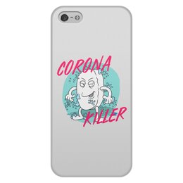 Заказать чехол для iPhone 5/5S в Москве. Чехол для iPhone 5/5S, объёмная печать Corona Killer от Дана Столыпина - готовые дизайны и нанесение принтов.