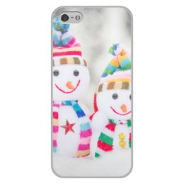 Заказать чехол для iPhone 5/5S в Москве. Чехол для iPhone 5/5S, объёмная печать Снеговик от THE_NISE  - готовые дизайны и нанесение принтов.