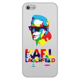 Заказать чехол для iPhone 5/5S в Москве. Чехол для iPhone 5/5S, объёмная печать Karl Lagerfeld от Leichenwagen - готовые дизайны и нанесение принтов.