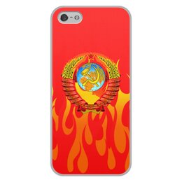 Заказать чехол для iPhone 5/5S в Москве. Чехол для iPhone 5/5S, объёмная печать Серп и молот от THE_NISE  - готовые дизайны и нанесение принтов.