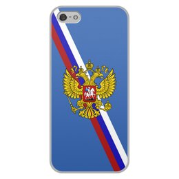 Заказать чехол для iPhone 5/5S в Москве. Чехол для iPhone 5/5S, объёмная печать Герб России от THE_NISE  - готовые дизайны и нанесение принтов.