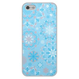 Заказать чехол для iPhone 5/5S в Москве. Чехол для iPhone 5/5S, объёмная печать снежинки от THE_NISE  - готовые дизайны и нанесение принтов.