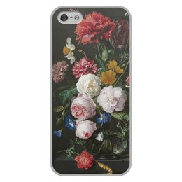 Заказать чехол для iPhone 5/5S в Москве. Чехол для iPhone 5/5S, объёмная печать Цветочный букет в стеклянной вазе (Ян де Хем) от trend - готовые дизайны и нанесение принтов.