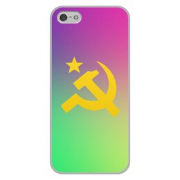 Заказать чехол для iPhone 5/5S в Москве. Чехол для iPhone 5/5S, объёмная печать Серп и молот от THE_NISE  - готовые дизайны и нанесение принтов.