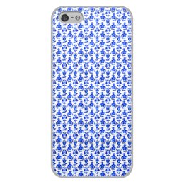 Заказать чехол для iPhone 5/5S в Москве. Чехол для iPhone 5/5S, объёмная печать голубые цветы от THE_NISE  - готовые дизайны и нанесение принтов.
