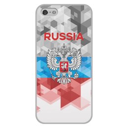 Заказать чехол для iPhone 5/5S в Москве. Чехол для iPhone 5/5S, объёмная печать Russia от THE_NISE  - готовые дизайны и нанесение принтов.