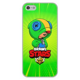 Заказать чехол для iPhone 5/5S в Москве. Чехол для iPhone 5/5S, объёмная печать BRAWL STARS LEON от geekbox - готовые дизайны и нанесение принтов.