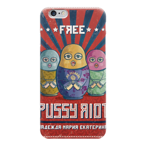 Заказать чехол для iPhone 6/6 Plus в Москве. Чехол для iPhone 6 глянцевый Pussy Riot от Just kidding - готовые дизайны и нанесение принтов.