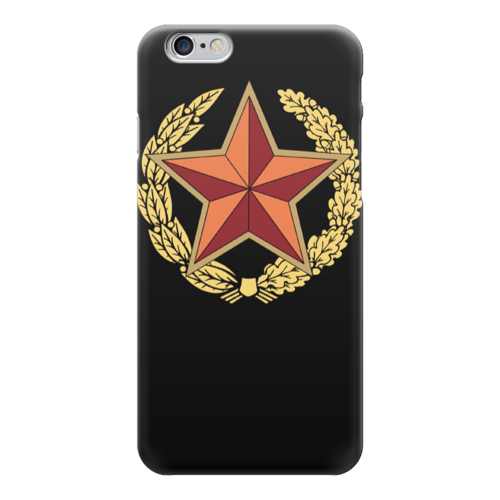 Заказать чехол для iPhone 6/6 Plus в Москве. Чехол для iPhone 6 глянцевый Красная Звезда от azuev - готовые дизайны и нанесение принтов.