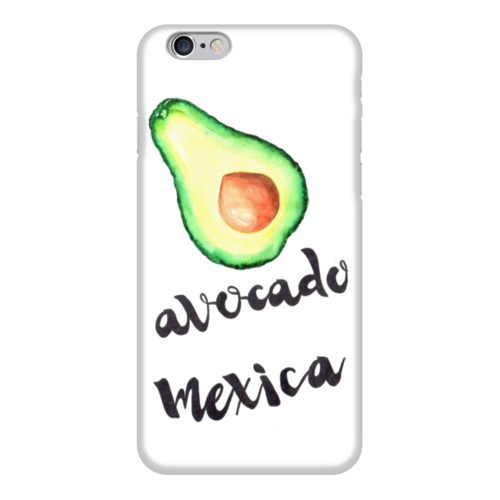 Заказать чехол для iPhone 6/6 Plus в Москве. Чехол для iPhone 6 глянцевый Avocado Mexica от Liby - готовые дизайны и нанесение принтов.