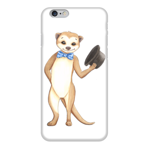 Заказать чехол для iPhone 6/6 Plus в Москве. Чехол для iPhone 6 глянцевый Вежливый сурикат от tigerda  - готовые дизайны и нанесение принтов.