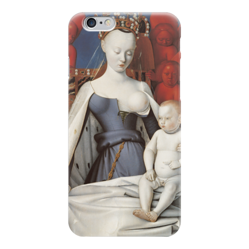 Заказать чехол для iPhone 6/6 Plus в Москве. Чехол для iPhone 6 глянцевый Дева Мария (Маленский диптих) (Жан Фуке) от trend - готовые дизайны и нанесение принтов.