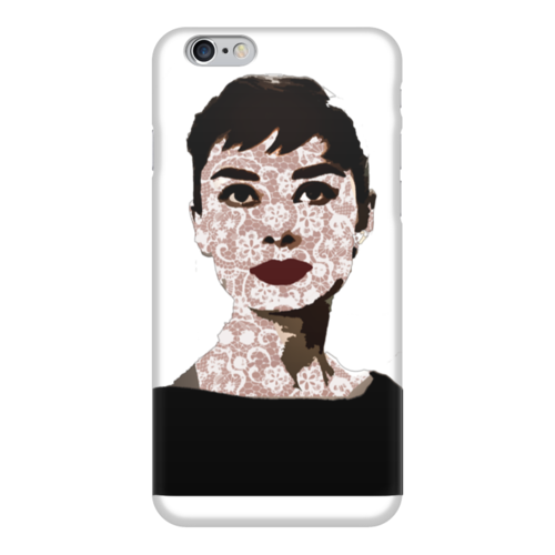 Заказать чехол для iPhone 6/6 Plus в Москве. Чехол для iPhone 6 глянцевый Audrey Hepburn от avagardner - готовые дизайны и нанесение принтов.