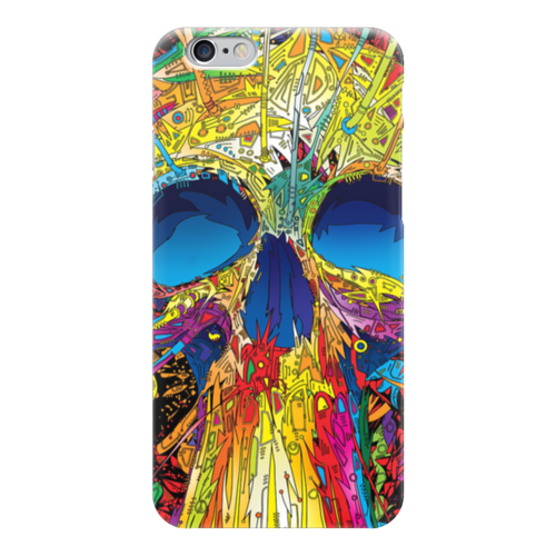 Заказать чехол для iPhone 6/6 Plus в Москве. Чехол для iPhone 6 глянцевый Colorfull skull от scoopysmith - готовые дизайны и нанесение принтов.