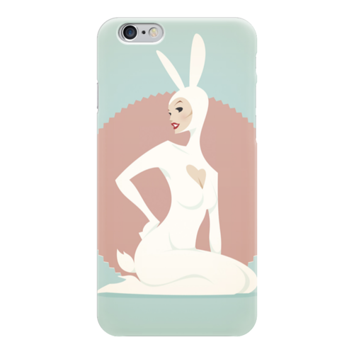 Заказать чехол для iPhone 6/6 Plus в Москве. Чехол для iPhone 6 глянцевый Valentine Rabbit от Just kidding - готовые дизайны и нанесение принтов.