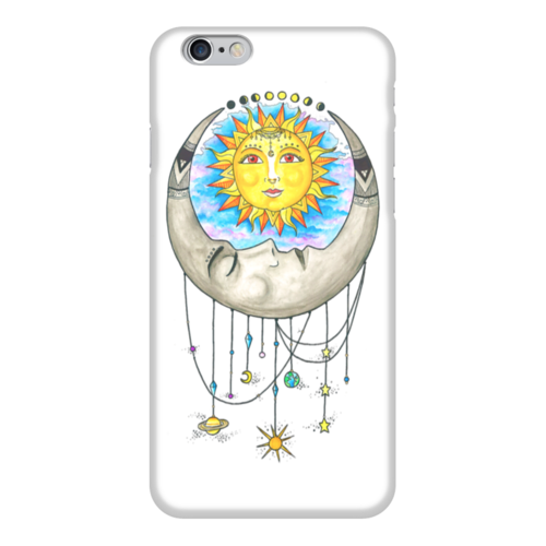 Заказать чехол для iPhone 6/6 Plus в Москве. Чехол для iPhone 6 глянцевый Луна и Солнце от Марина - готовые дизайны и нанесение принтов.