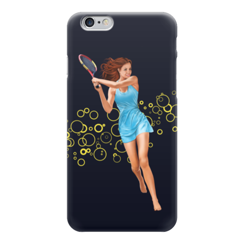 Заказать чехол для iPhone 6/6 Plus в Москве. Чехол для iPhone 6 глянцевый Девушка с теннисной ракеткой от Shdomon - готовые дизайны и нанесение принтов.
