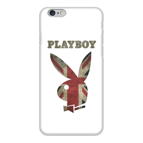Заказать чехол для iPhone 6/6 Plus в Москве. Чехол для iPhone 6 глянцевый Playboy Британский флаг от PlayboyRussia.com - готовые дизайны и нанесение принтов.