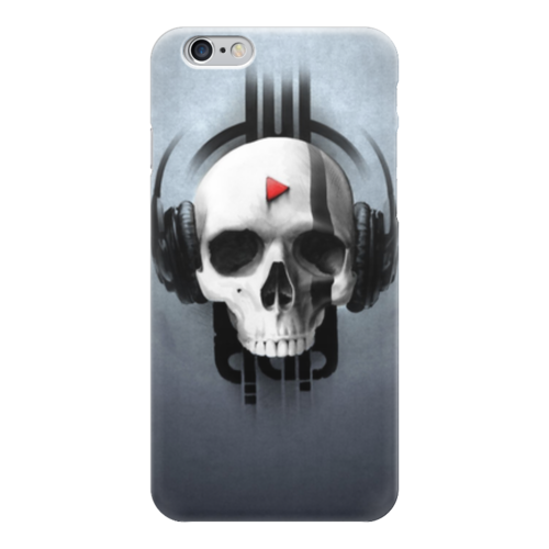 Заказать чехол для iPhone 6/6 Plus в Москве. Чехол для iPhone 6 глянцевый Череп от Media M  - готовые дизайны и нанесение принтов.