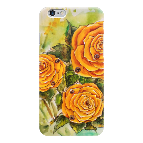 Заказать чехол для iPhone 6/6 Plus в Москве. Чехол для iPhone 6 глянцевый Жёлтая роза от Aleksa - готовые дизайны и нанесение принтов.