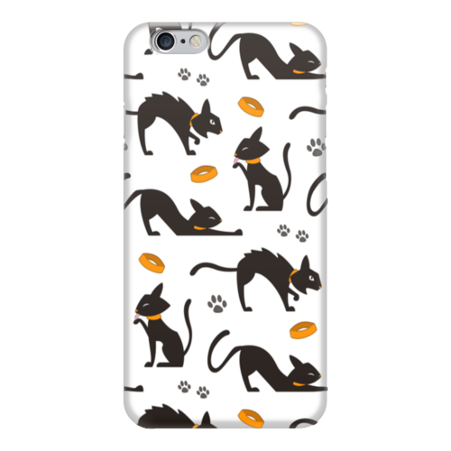 Заказать чехол для iPhone 6/6 Plus в Москве. Чехол для iPhone 6 глянцевый Чёрные кошки от BeliySlon - готовые дизайны и нанесение принтов.