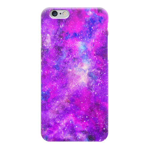 Заказать чехол для iPhone 6/6 Plus в Москве. Чехол для iPhone 6 глянцевый Космос (розовый) от Henry Stark - готовые дизайны и нанесение принтов.