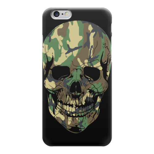 Заказать чехол для iPhone 6/6 Plus в Москве. Чехол для iPhone 6 глянцевый Череп в камуфляже от Дмитрий Светличный - готовые дизайны и нанесение принтов.