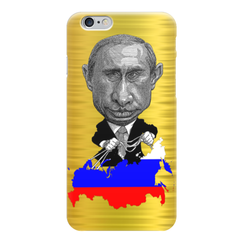 Заказать чехол для iPhone 6/6 Plus в Москве. Чехол для iPhone 6 глянцевый Putin от Leichenwagen - готовые дизайны и нанесение принтов.
