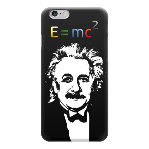 Заказать чехол для iPhone 6/6 Plus в Москве. Чехол для iPhone 6 глянцевый Эйнштейн от The Spaceway  - готовые дизайны и нанесение принтов.
