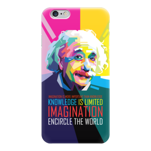 Заказать чехол для iPhone 6/6 Plus в Москве. Чехол для iPhone 6 глянцевый Альберт Эйнштейн от geekbox - готовые дизайны и нанесение принтов.