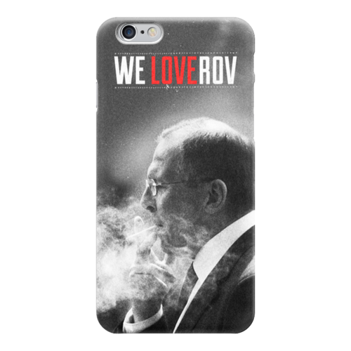 Заказать чехол для iPhone 6/6 Plus в Москве. Чехол для iPhone 6 глянцевый #WeLOVErov от Design Ministry - готовые дизайны и нанесение принтов.