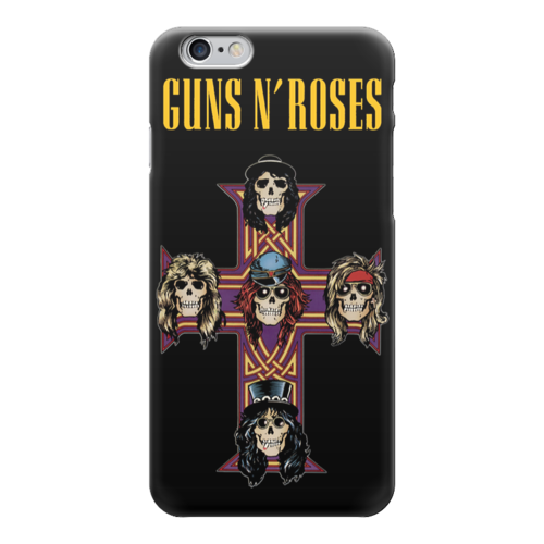 Заказать чехол для iPhone 6/6 Plus в Москве. Чехол для iPhone 6 глянцевый Guns N' Roses от Leichenwagen - готовые дизайны и нанесение принтов.