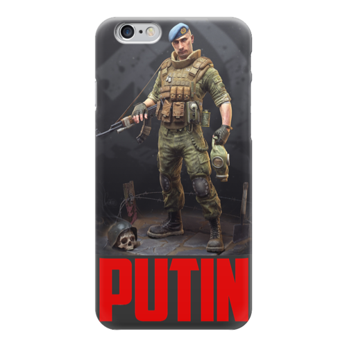 Заказать чехол для iPhone 6/6 Plus в Москве. Чехол для iPhone 6 глянцевый Putin от Leichenwagen - готовые дизайны и нанесение принтов.