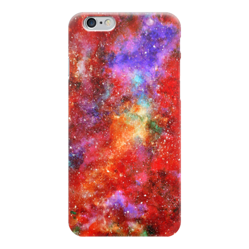Заказать чехол для iPhone 6/6 Plus в Москве. Чехол для iPhone 6 глянцевый Оранжевый космос от Henry Stark - готовые дизайны и нанесение принтов.