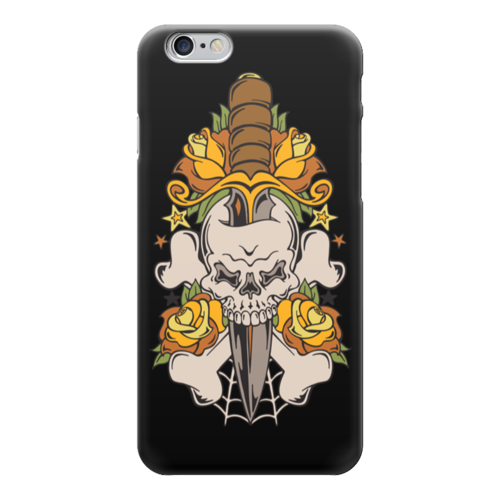 Заказать чехол для iPhone 6/6 Plus в Москве. Чехол для iPhone 6 глянцевый Череп от Media M  - готовые дизайны и нанесение принтов.