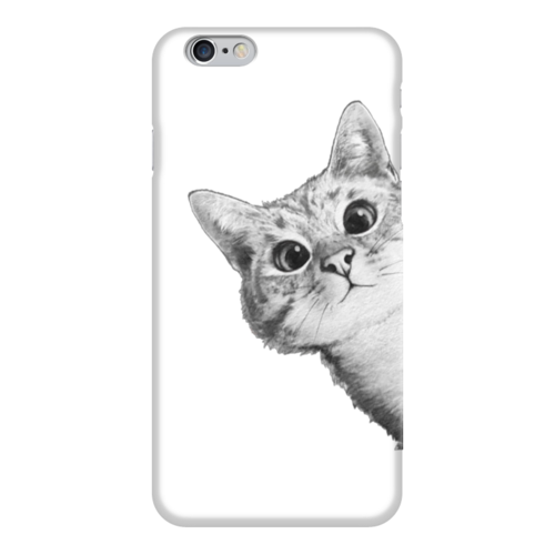 Заказать чехол для iPhone 6/6 Plus в Москве. Чехол для iPhone 6 глянцевый Любопытный кот от mug-shop - готовые дизайны и нанесение принтов.