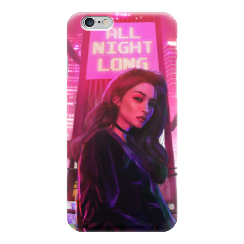 Заказать чехол для iPhone 6/6 Plus в Москве. Чехол для iPhone 6 глянцевый synthwave art от jendr - готовые дизайны и нанесение принтов.