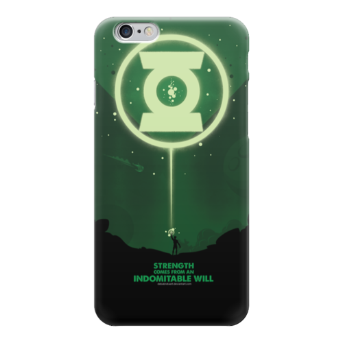 Заказать чехол для iPhone 6/6 Plus в Москве. Чехол для iPhone 6 глянцевый Green Lantern/Зеленый Фонарь  от crash - готовые дизайны и нанесение принтов.
