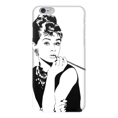 Заказать чехол для iPhone 6/6 Plus в Москве. Чехол для iPhone 6 глянцевый Одри Хепберн от Tatutati - готовые дизайны и нанесение принтов.