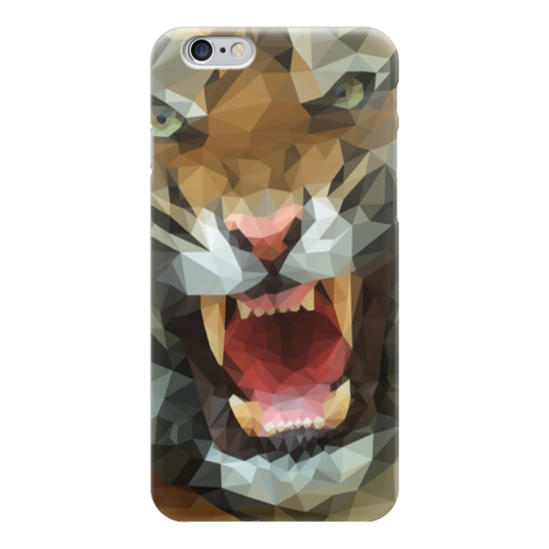 Заказать чехол для iPhone 6/6 Plus в Москве. Чехол для iPhone 6 глянцевый Polygon tiger от scoopysmith - готовые дизайны и нанесение принтов.
