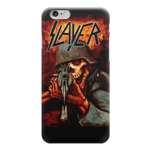 Заказать чехол для iPhone 6/6 Plus в Москве. Чехол для iPhone 6 глянцевый Slayer Band от Leichenwagen - готовые дизайны и нанесение принтов.